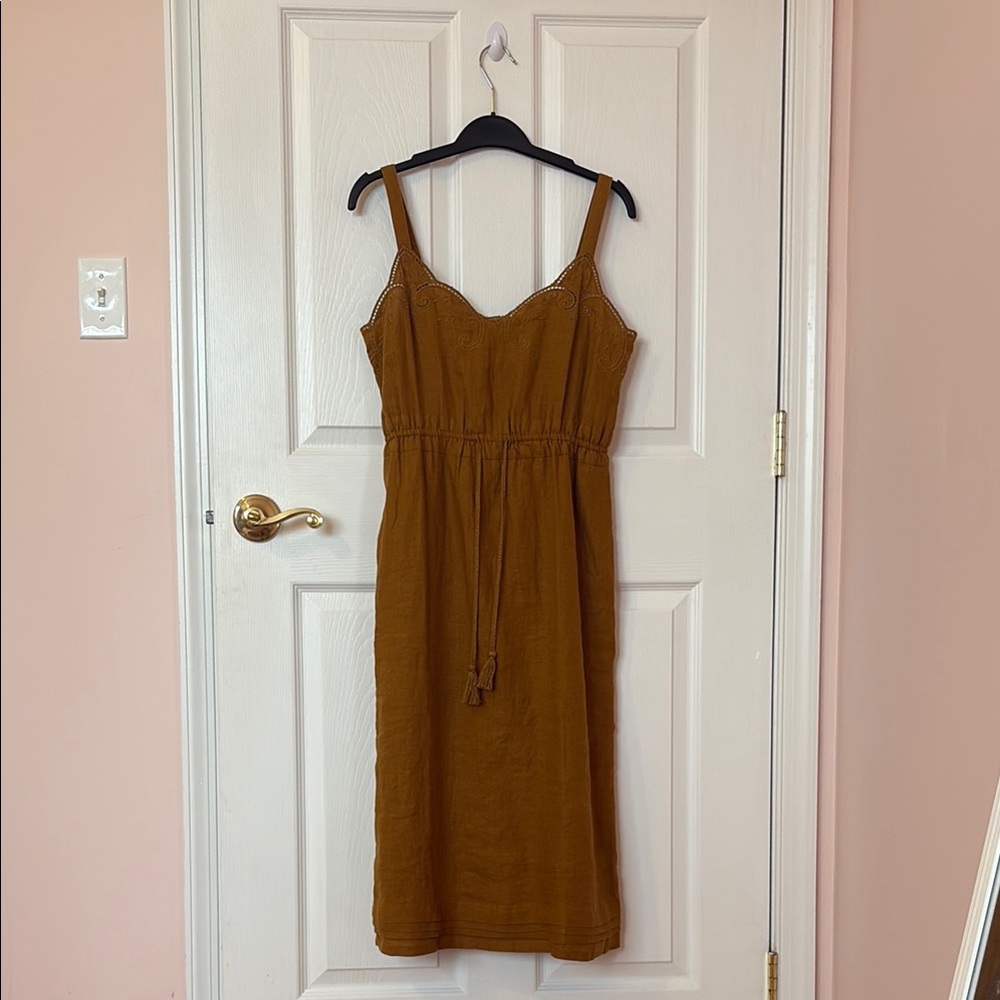 J. Crew Mustard Midi Dress